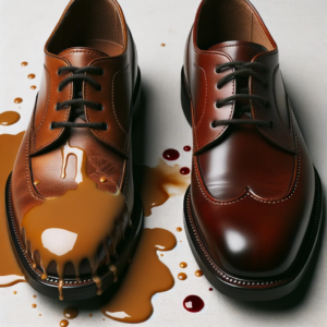 Water and Stain Repellent Coatings on leather shoes